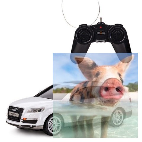 Audi Q7 1:24 RTR (zasilanie baterie AA) - Biały