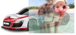 Audi R8 LMS 1:18 RTR z prawdziwą kierownicą (zasilanie na baterie AA) - Biały