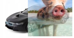 BMW i8 1:18 RTR (zasilanie na baterie AA) - czarny