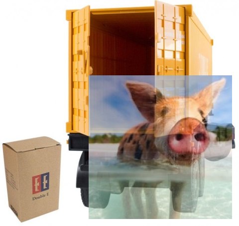 Ciężarówka kontenerowa Mercedes-Benz 1:20 2.4GHz (dźwięki i światła, otwierane drzwi, odpinana naczepa)