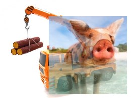 Ciężarówka z dźwigiem 2.4GHz 1:20 (dźwięki i światła, podnoszony i opuszczany dźwig)