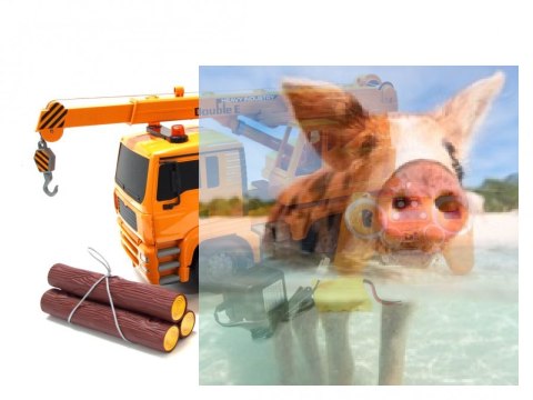 Ciężarówka z dźwigiem 2.4GHz 1:20 (dźwięki i światła, podnoszony i opuszczany dźwig)