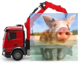 Dźwig Mercedes-Benz Arocs 1:20 2.4GHz RTR (dźwięki i światła, obracane ramię, podnoszona naczepa)