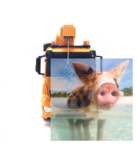 Dźwig Mercedes Benz Arocs 2.4Ghz 1:20 (dźwięki i światła)