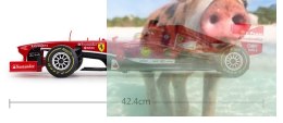 FERRARI F1 1:12 RTR (zasilanie na baterie AA) - Czerwony