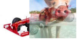 FERRARI F1 1:18 RTR (zasilanie na baterie AA) - Czerwony