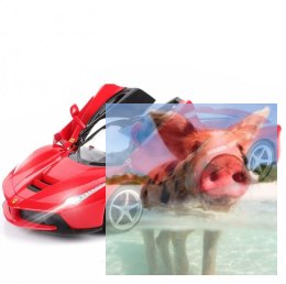 Ferrari La Ferrari F70 RASTAR 1:14 RTR (zasilanie na baterie AA) - Czerwony