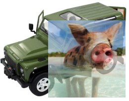 Land Rover Defender 1:14 RTR (zasilanie na baterie AA) - Zielony