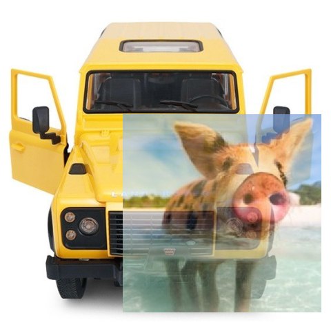 Land Rover Defender 1:14 RTR (zasilanie na baterie AA) - Żółty