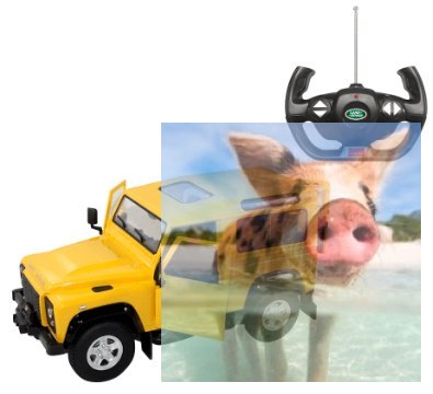 Land Rover Defender 1:14 RTR (zasilanie na baterie AA) - Żółty