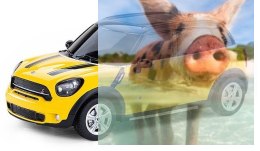 MINI Cooper S Countryman 1:24 RTR (zasilanie na baterie AA) - Żółty