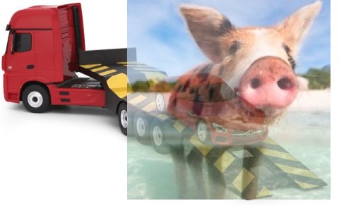 Mercedes-Benz Actros z lawetą 1:24 RTR 2.4GHz (akumulator, ładowarka sieciowa) - czerwony