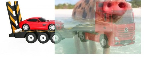 Mercedes-Benz Actros z lawetą 1:24 RTR 2.4GHz (akumulator, ładowarka sieciowa) - czerwony