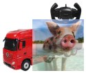 Mercedes-Benz Actros z naczepą 1:26 2.4GHz RTR (zasilanie na baterie AA) - czerwony