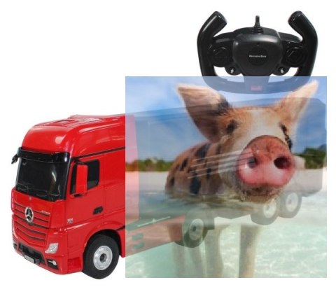 Mercedes-Benz Actros z naczepą 1:26 2.4GHz RTR (zasilanie na baterie AA) - czerwony Mercedes-Benz Actros z naczepą 1:26 2.4GHz RTR (zasilanie na baterie AA) - czerwony