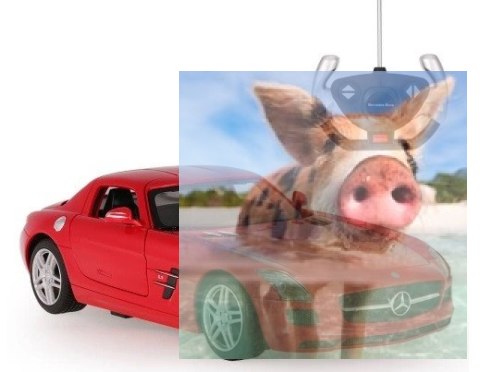 Mercedes-Benz SLS 1:14 RTR (zasilanie na baterie AA) - Czerwony