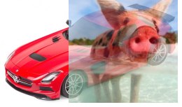 Mercedes-Benz SLS AMG Black series 1:18 RTR (zasilanie na baterie AA) - Czerwony