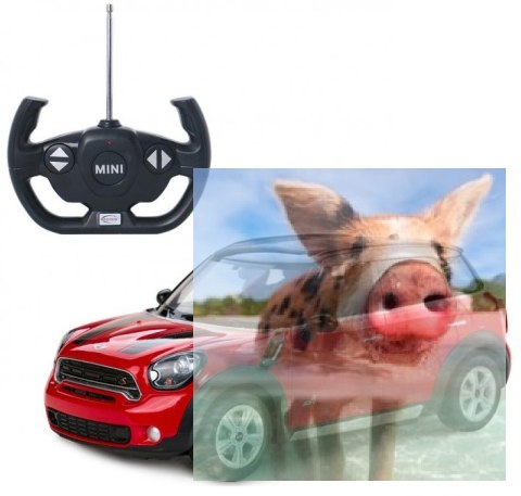 Mini Cooper 1:14 RTR (zasilanie na baterie AA) - Czerwony
