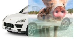 Porsche Cayenne Turbo 1:14 RTR (zasilanie ba baterie AA) - Biały