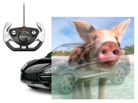 Porsche Cayenne Turbo RASTAR 1:14 RTR (zasilanie na baterie AA) - Czarny
