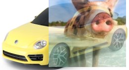 Volkswagen Beetle 1:14 RTR (zasilanie na baterie AA) - żółty