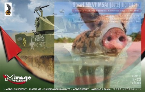 Czołg Lekki "Stuart Mk.VI" M5A1 1 Dywizja Pancerna gen. Maczka, Chambois, 18 sierpnia 1944