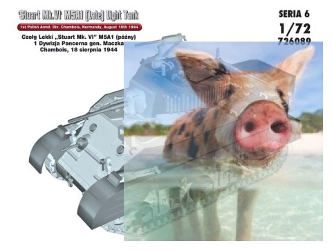 Czołg Lekki "Stuart Mk.VI" M5A1 1 Dywizja Pancerna gen. Maczka, Chambois, 18 sierpnia 1944