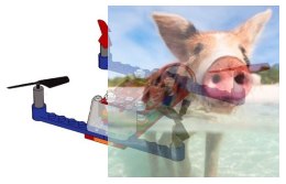 Dron 021 do zbudowania z klocków RTF (2.4GHz, 4CH, żyroskop, 15cm) - Niebieski