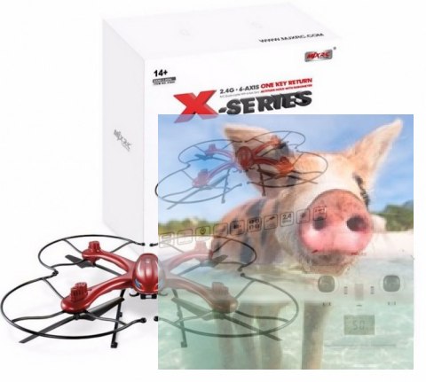 MJX X102H RTF (2.4GHz, 4CH, żyroskop, barometr, headless, 50cm) - Czerwony MJX X102H RTF (2.4GHz, 4CH, żyroskop, barometr, headless, 50cm) - Czerwony