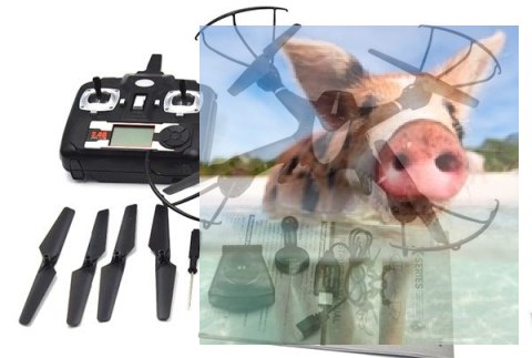 MJX X401H RTF (FPV 0.3MP, 2.4GHz 4CH, żyroskop, barometr, autostart/lądowanie, 31.5cm) - Złoty