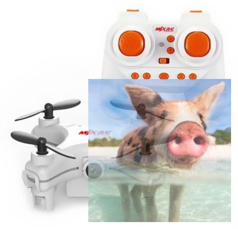 Mini dron MJX X905C + SD 4GB (Kamera 0.3MP, 2.4GHz, żyroskop, akrobacje, 5.2cm) - Biały