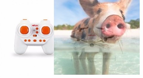 Mini dron MJX X905C + SD 4GB (Kamera 0.3MP, 2.4GHz, żyroskop, akrobacje, 5.2cm) - Biały