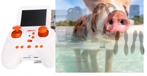 Mini dron MJX X906T + Monitor (Kamera FPV 2MP, 5.8GHz, 4CH, żyroskop, 11cm)