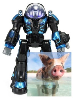 Robot Spaceman RASTAR 1:14 (światła i dźwięki, tańczy, strzela kulkami)