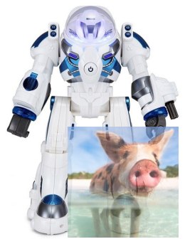 Robot Spaceman RASTAR 1:14 (światła i dźwięki, tańczy, strzela kulkami)