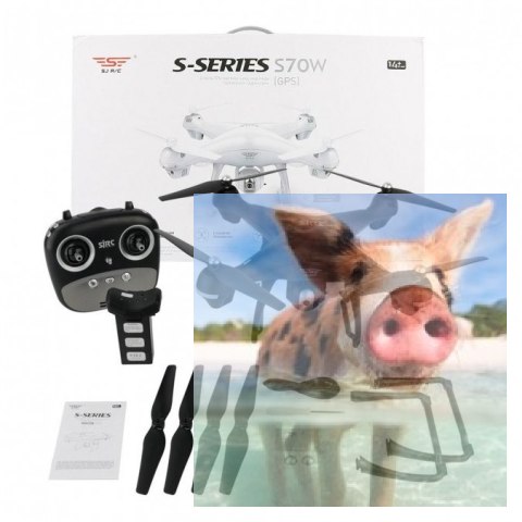 SJRC S70W (GPS, kamera FPV 1080P WIFI, zasięg 150m) - biały SJRC S70W (GPS, kamera FPV 1080P WIFI, zasięg 150m) - biały