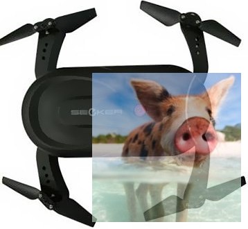 Selfie dron Dobby (Kamera FPV 720p, 2.4GHz, żyroskop, barometr, 13.5cm) - Czarny