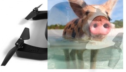 Selfie dron Dobby (Kamera FPV 720p, 2.4GHz, żyroskop, barometr, 13.5cm) - Czarny