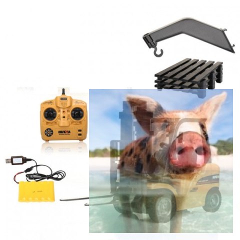 Wózek widłowy z dźwigiem 1:10 8CH 2.4GHz RTR