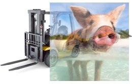 Wózek widłowy z przyczepą 1:10 8CH 2.4GHz RTR