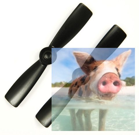 HQ Prop Bullnose Prop 4x4.5 czarne (2xCW)