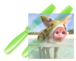 HQ Prop Bullnose Prop 5x4.5 zielone (2xCW)