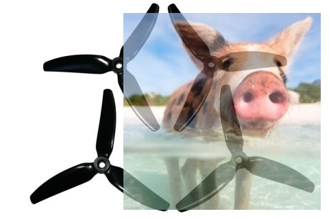 HQ Prop Durable 5X4.3X3V1S czarne (2CW+2CCW) - poliwęglan