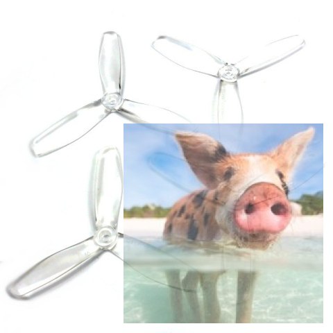 HQ Prop Durable 5X4.3X3V1S przezroczysty (2CW+2CCW) - poliwęglan