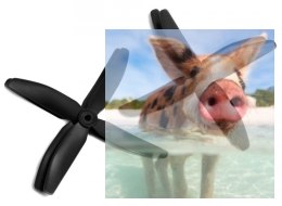 HQ Prop Quad 5X4X4 czarne (2CW+2CCW) - włókno szklane