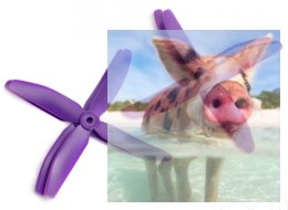 HQ Prop Quad 5X4X4 fioletowe (2CW+2CCW) - włókno szklane