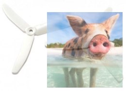 HQ Prop Triple 5X4X3 srebne (CW+CCW) - włókno szklane