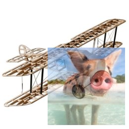 Samolot Sopwith Camel Balsa KIT (1520mm)