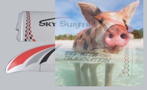 Sky Surfer KIT (elektroszybowiec, rozpiętość 140cm) - Niebieski