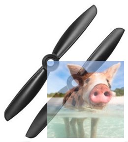 Śmigła Gemfan PC 2 Blade 6x4.5 czarne (2xCW + 2xCCW)